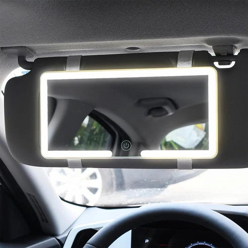 Car Sun Visor Mirror, 1 Count LED Touch Screen Adjustable Car Sun Visor Mirror, Car Interior Mirror, Car Interior Accessories