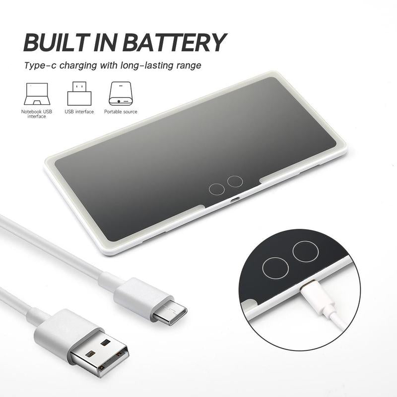 Car Sun Visor Mirror, 1 Count LED Touch Screen Adjustable Car Sun Visor Mirror, Car Interior Mirror, Car Interior Accessories