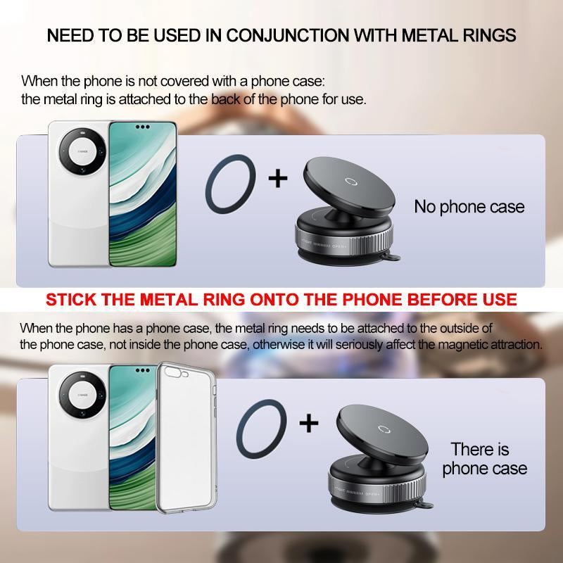 360° Adjustable Suction Cup Phone Holder, Magnetic Phone Holder,  Phone Mount, Car, Gym, Bathroom