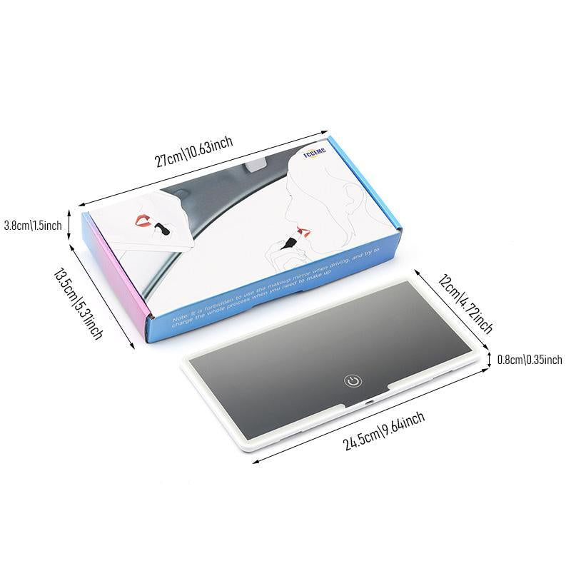 Car Sun Visor Mirror, 1 Count LED Touch Screen Adjustable Car Sun Visor Mirror, Car Interior Mirror, Car Interior Accessories